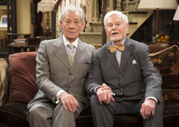 LOVE-HATE RELATIONSHIP: Freddie Thornhill (Sir Ian McKellen) and Stuart Bixby (Sir Derek Jacobi) in a scene from the festive Vicious special.
