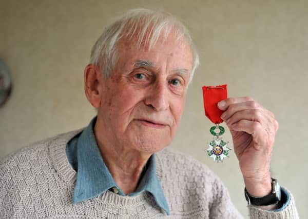 9 December 2016.......  Dr Ronald Fearn, 92, from Cookridge, has received the Legion D'Honneur from France for his work in liberating the country during the Second World War.  Picture Tony Johnson.
