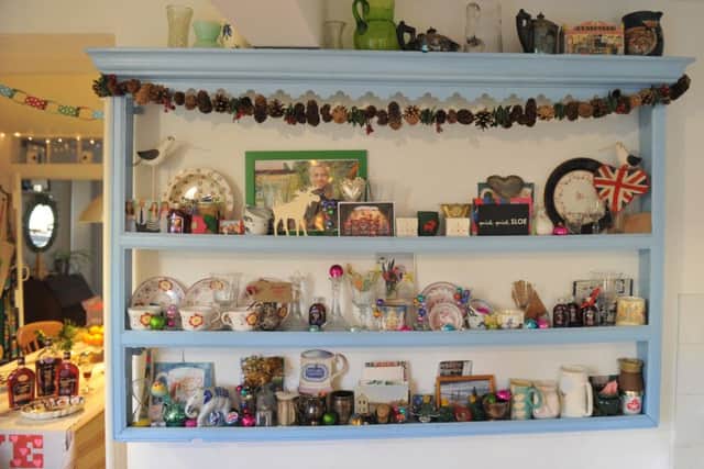 The dresser is home to Claire's collection of treasures