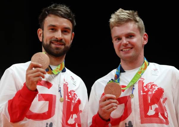 Yorkshireman Marcus Ellis, right, won Olympic bronze in the mens doubles at Rio 2016 alongside Chris Langridge