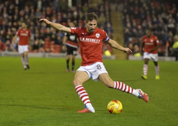 ON TARGET: Conor Hourihane. scored Barnsley's second goal against Norwich.  Picture Bruce Rollinson
