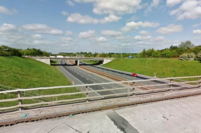 The roundabout at Colton, Leeds, over the M1 (Google Maps)