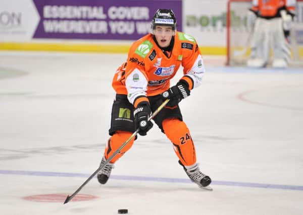Jace Coyle, back with Sheffield Steelers for Wednesday night's clash at home to Dundee Stars. Picture: Dundee Stars.