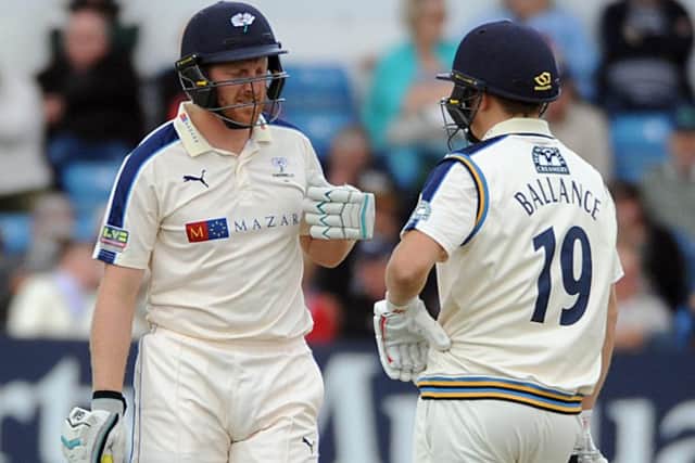 Yorkshire's Andrew Gale and Gary Ballance make a stand