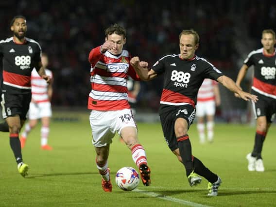 Liam Mandeville in action against Nottingham Forest