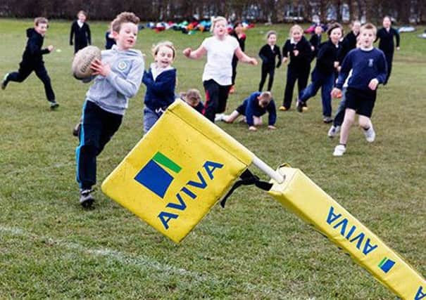 Youngsters take part in the Aviva Community Fund 2016 launch campaign. Picture by Martin Parr.