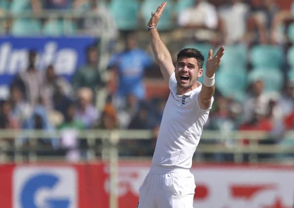 RULED OUT: Englands record wicket-taker James Anderson was ruled out of todays final Test against India. Picture: AP