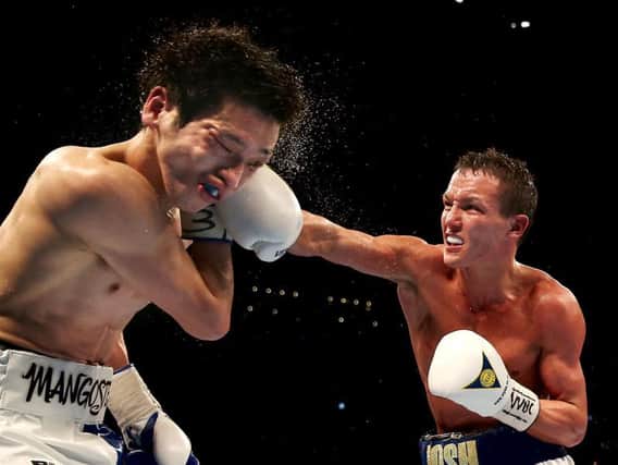 Josh Warrington, right, has signed up with Frank Warren's promotion company
