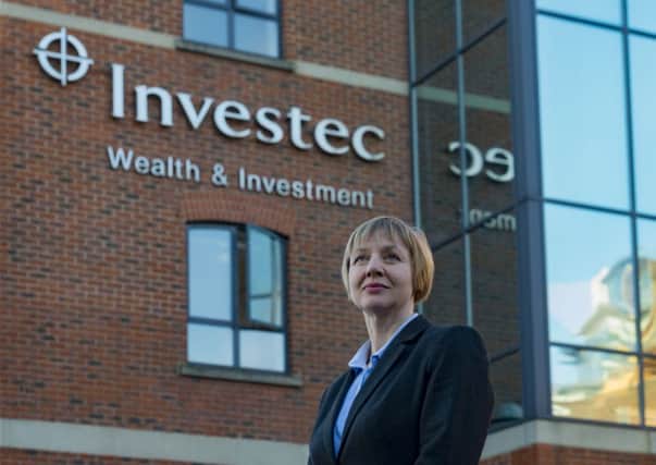 Date: 28th November 2016. Picture James Hardisty.
Rowena Houston, Head of the Leeds Office for Investec Wealth & Investment, Quayside House, Canal Wharf, Leeds.