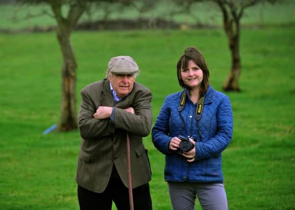 Paul Dunn of New Leys Farm near Helmsley with Linda Allan who has filmed a DVD of last year's 150th Ryedale Show.