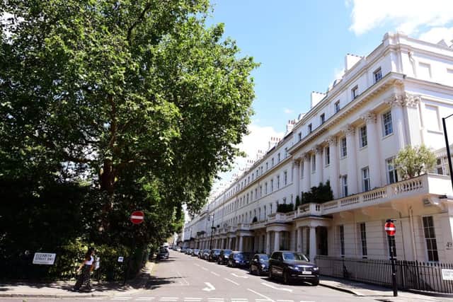 Eaton Square  in London's Belgravia district has been crowned the most expensive street across England and Wales