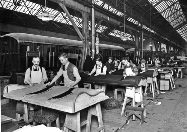 Peter Tuffrey collection

York Carriage Works First Class  Seats being Upholstered