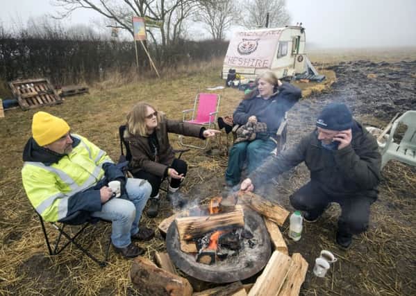 Protesters at an anti-fracking camp near Kirby Misperton in Yorkshire. (Photo: PA)
