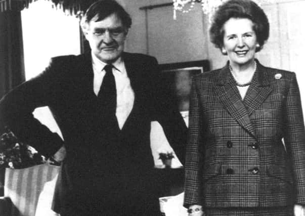 Bernard Ingham with Margaret Thatcher.