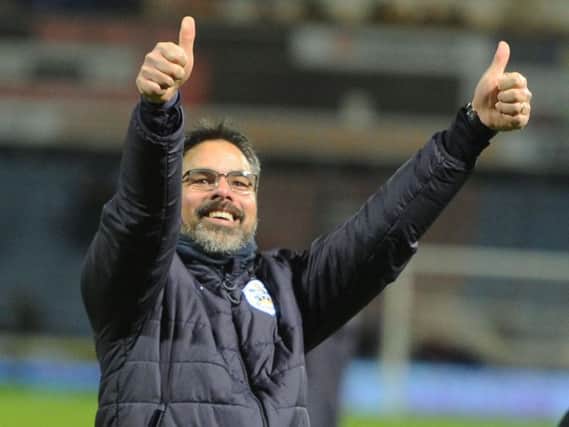 Thumbs up: David Wagner praised the attitude of his Huddersfield squad