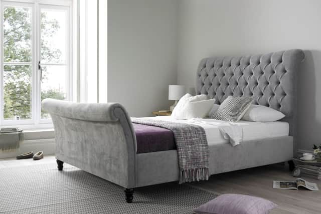 Upholstered beds in soft and sumptuous fabrics are set to become more popular. This double bed is Â£699 from Time4sleep.co.uk