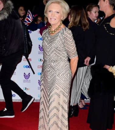 Mary Berry - The Great British Bake Off judge more than holds her own against the young things back in October at the pride of Britain awards. She is impressively unafraid to glam it up in head to toe sequins, but she sticks to the simple shapes and clean lines that suit her. Some could have thought the necklace too much, but not Mary. It works brilliantly. Ian West/PA Wire.