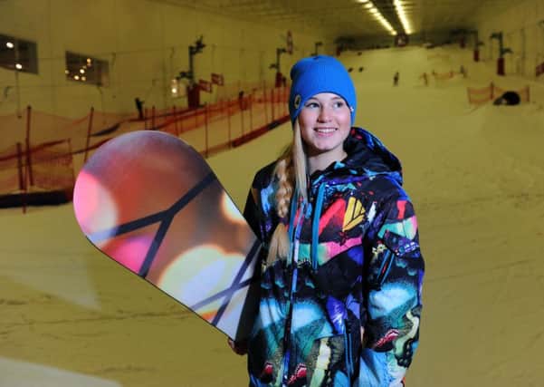 Big Air: Brighouse snowboarder Katie Ormerod has come on leaps and bounds since missing the Sochi Olympics. (Picture: Jonathan Gawthorpe)