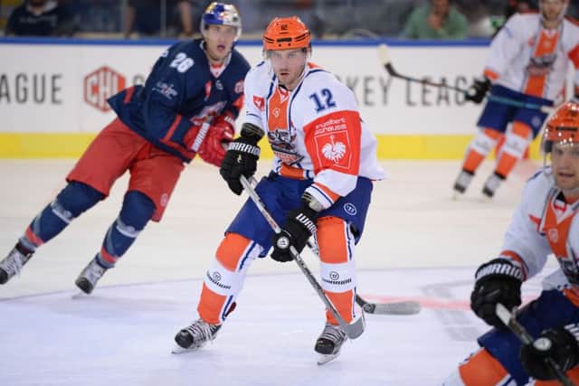 Andreas Valdix is back in the Sheffield Steelers' line-up for this weekend's double-header at Belfast Giants. Picture: Dean Woolley.