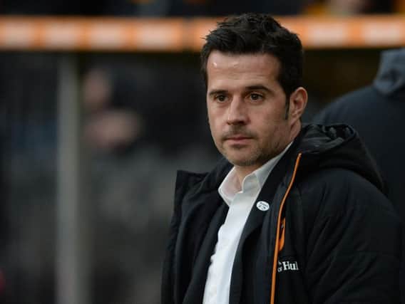 Marco Silva gets used to the home dugout at the KCOM Stadium (Photo: PA)
