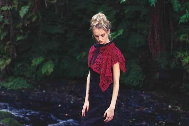 Odella Shawl (Red), Yarntelier Cashmere Lace, cost to knit, Â£29.