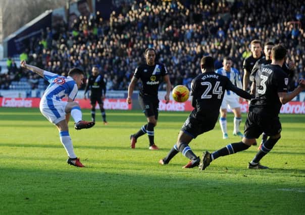 Jack Payne: Two goals from the striker helped Huddersfield Town overcome visitors Port Vale. (Picture: Steve Riding)