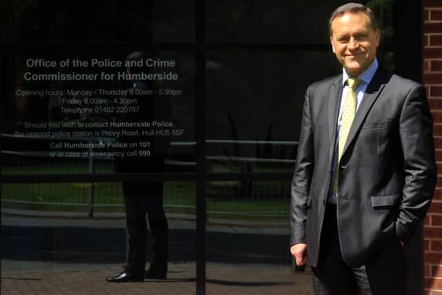 120516 The new Police and Crime Commissioner for Humberside  Keith Hunter  outside his office in Cottingham on the first day in his new post.(GL1010/03j)