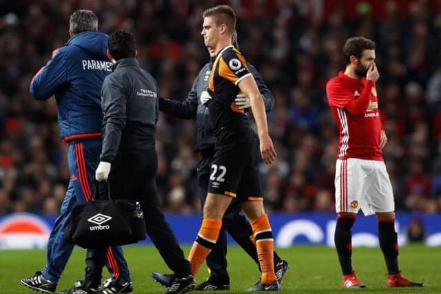 Markus Henriksen added to Hull's injury woes in the first half (Photo: PA)