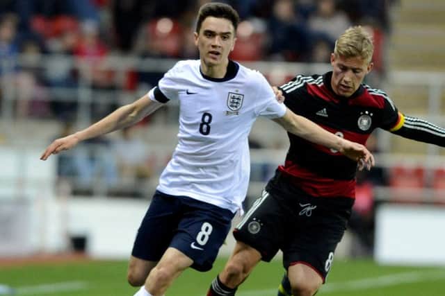 Newcastle's Alex Gilliead, seen in action above for England Under-18s, is a target for Bradford City.