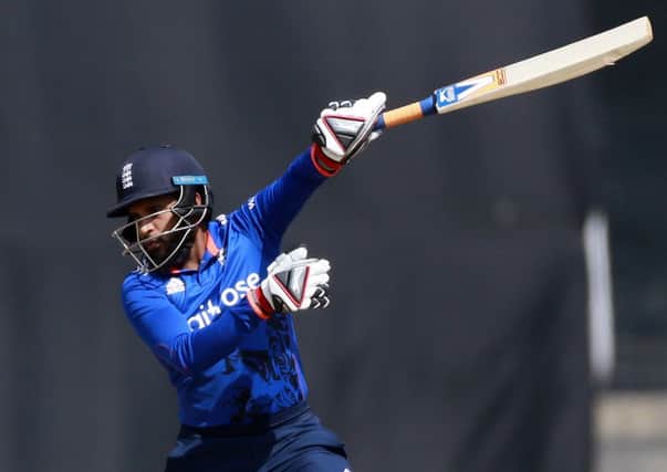 Adil Rashid in action against India A in Mumbai (Picture: AP)