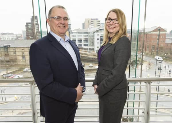 Suzanne Robinson (right) has replaced Stuart Watson (left) as managing partner at accounting firm EY in Yorkshire. Mr Watson will retire as a partner in June this year.