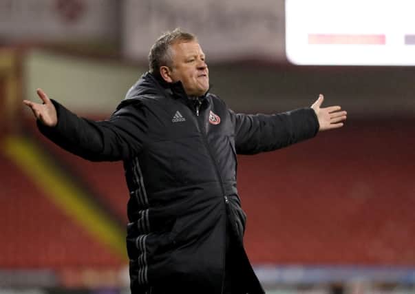 Chris Wilder, manager of Sheffield United. Pic Jamie Tyerman/Sportimage