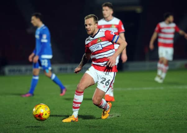 ON TARGET ... TWICE: Doncaster Rovers' James Coppinger. Picture: Jonathan Gawthorpe