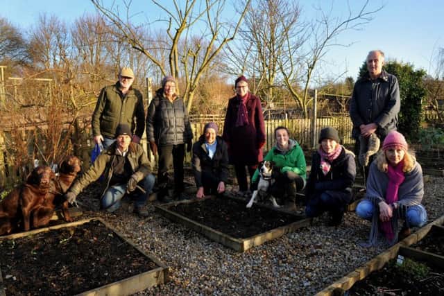 Some of the Low Moor allotment holders - a site with 203 plots and a waiting list of 53.
