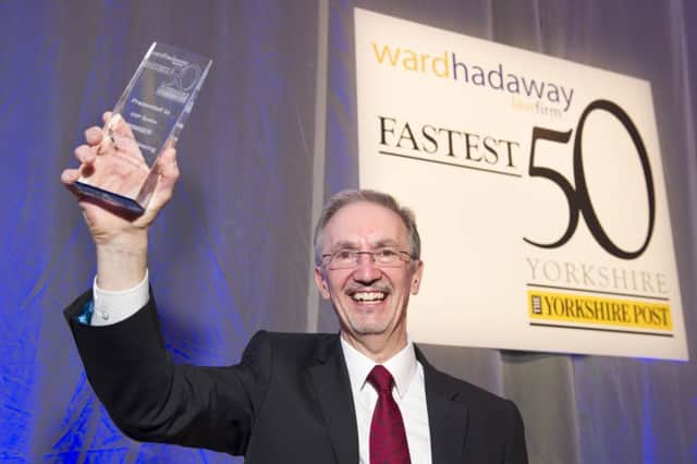 Winning ways: Terry Dunn, CEO of ESP Systex, the overall fastest growing business at the 2016 Ward Hadaway Yorkshire Fastest 50 Awards.