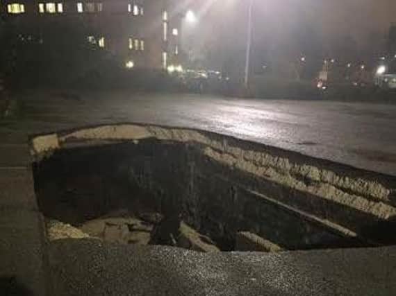 The sinkhole. Picture: Barrie McAllen