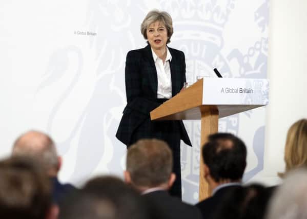 Prime Minister Theresa outlines her plans for Brexit, saying that she does not want an outcome which leaves the UK 'half in, half out' of the EU
