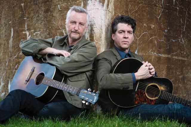 Billy Bragg and Joe Henry. Picture: Jacob Blickenstaff