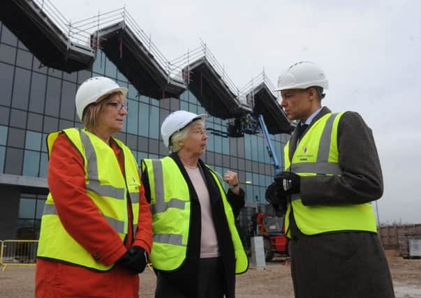 Shadow Business Secretary Clive Lewis joined Sheffield Brightside MP and Shadow Steel Minister Gill Furniss and Doncaster Mayor Ros Jones on a tour of the new High Speed Rail College in Doncaster. Picture Scott Merrylees