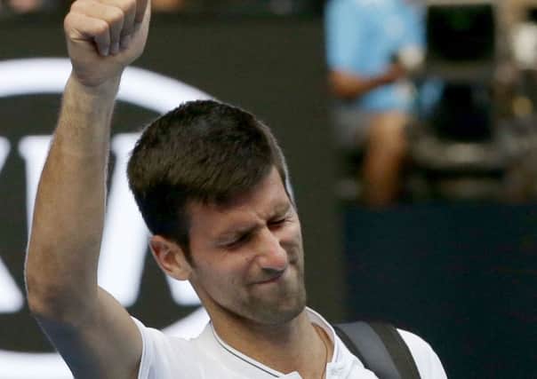 Serbia's Novak Djokovic gestures to the crowd after losing to Uzbekistan's Denis Istomin. Picture: AP/Mark Baker
