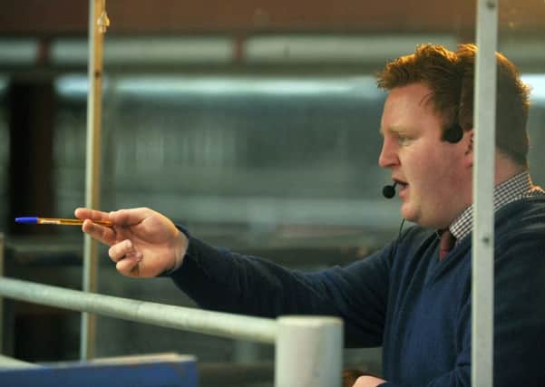 Jimmy Fawcett, auctioneer at Leyburn Auction Mart.