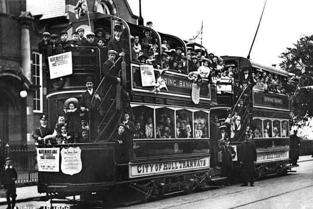 Hull's tramways

Hull tram bound for Spring Bank