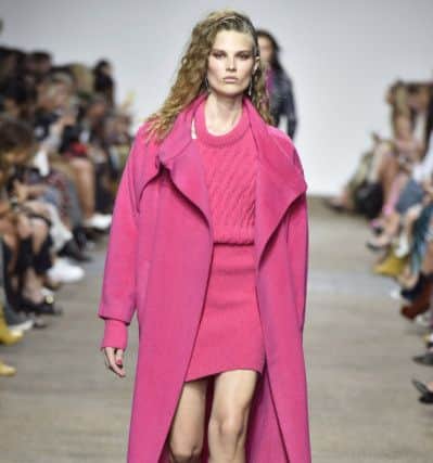 Pink: In hues from soft to strong, seen here on the runway from Topshop Unique.