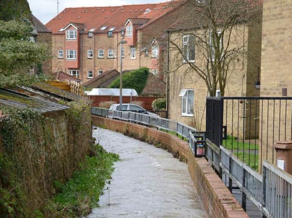 The woman was rescued from Pocklington Beck in the early hours today.