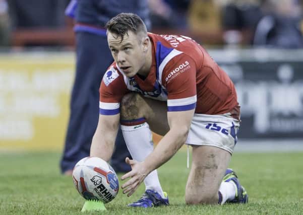 Sam Williams: Playing for Wakefield Trinity in a friendly with Castleford earlier this month. (Picture: Allan McKenzie)