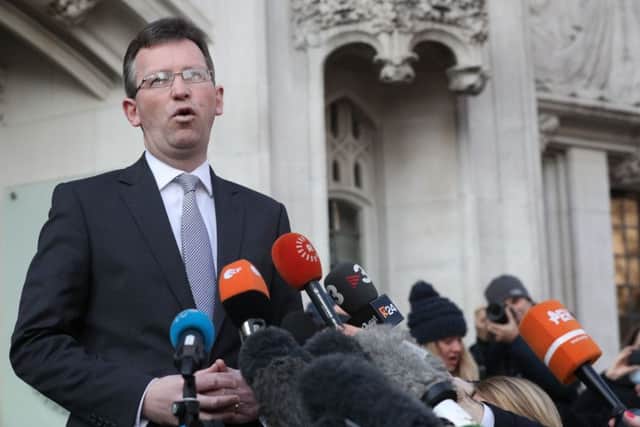 Attorney General Jeremy Wright QC outside The Supreme Court in London