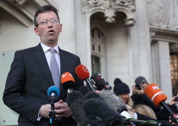 Attorney General Jeremy Wright QC outside The Supreme Court in London