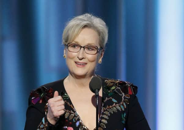HEARTFELT:  Meryl Streep accepting the Cecil B. DeMille Award at the 74th Annual Golden Globe Awards.