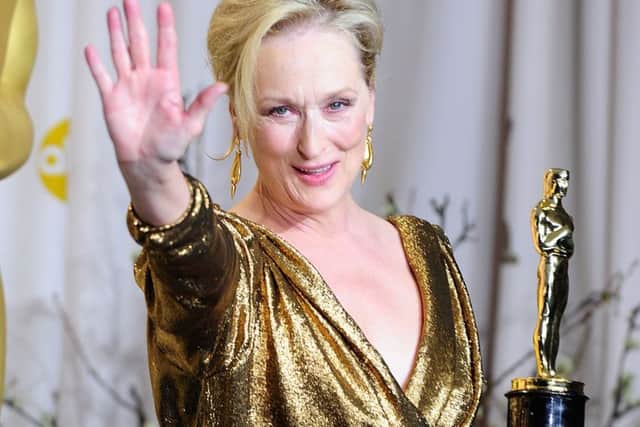 Meryl Streep with the 2012 Best Actress award, received for The Iron Lady