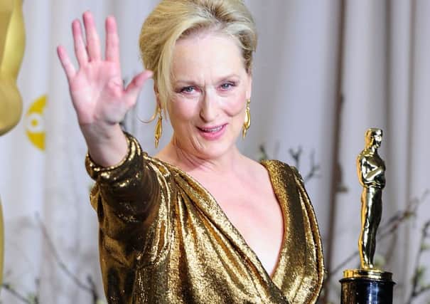 Meryl Streep with the 2012 Best Actress award, received for The Iron Lady